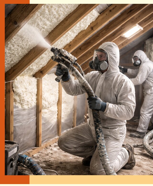 Утепление чердака пенополиуретаном (ППУ) в Южноуральске