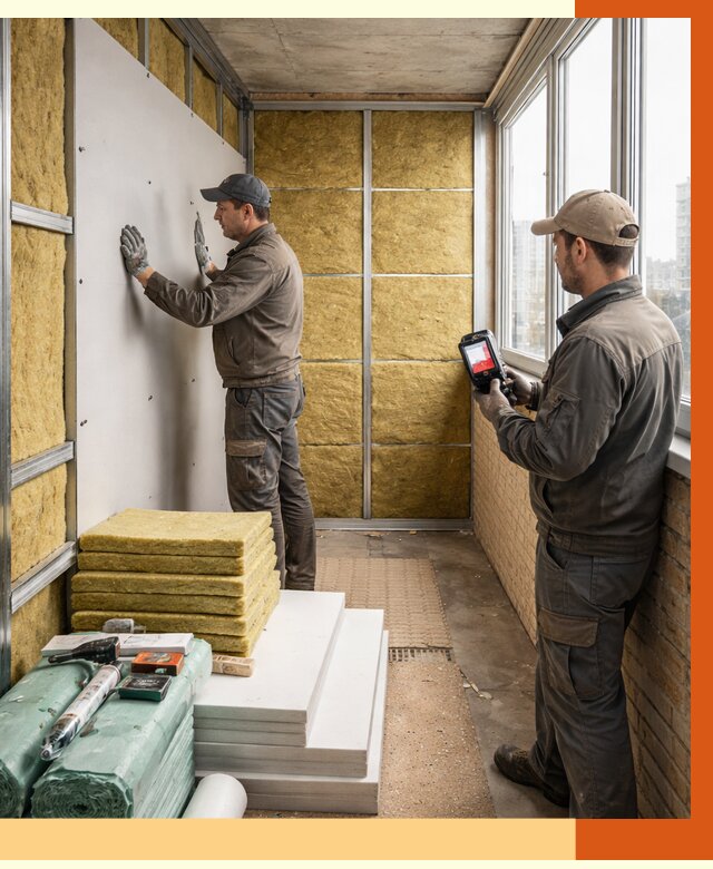 Утепление балкона в Южноуральске от 4921 руб. под ключ | ТепломастерЖрк