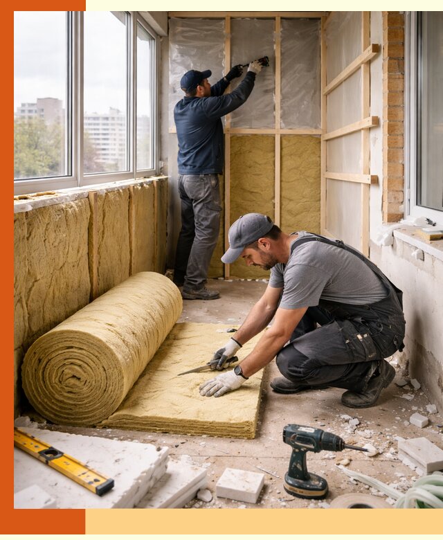 Утепление балкона под ключ в Южноуральске качественно и быстро