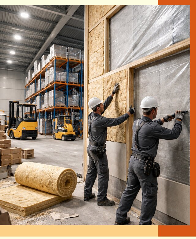 Утепление склада с техникой в Южноуральске от 4593 руб./м2 — комплексно под ключ | ТепломастерЖрк