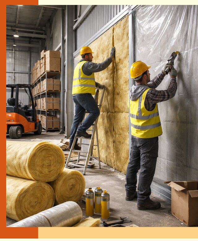 Утепление склада с техникой в Южноуральске под ключ