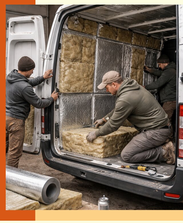 Утепление фургона в Южноуральске: профессиональная теплоизоляция и шумоизоляция