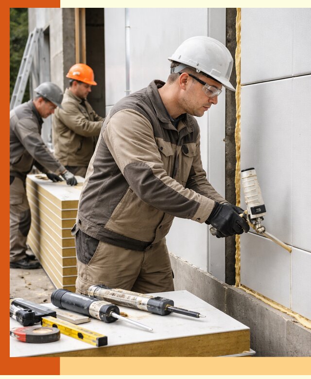 Утепление сэндвич-панелей пенополиуретаном в Южноуральске